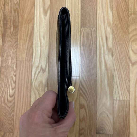 Pre-Owned Vintage Swan‎ Original Black Leather Clutch